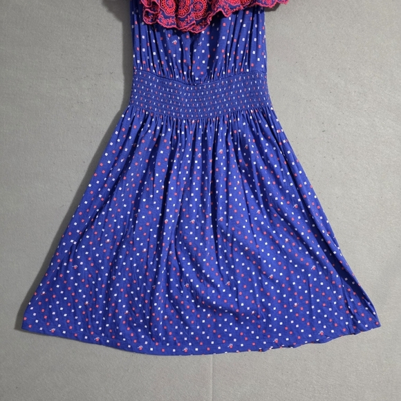 Lilly Pulitzer Borealis Blue Kalama Off The Shoulder Dress 010340 Size Small - Picture 10 of 10